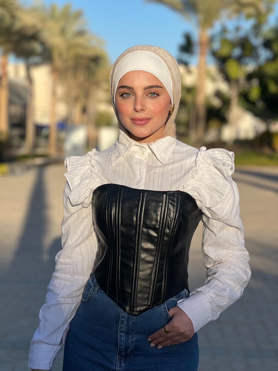 Black Leather Corset