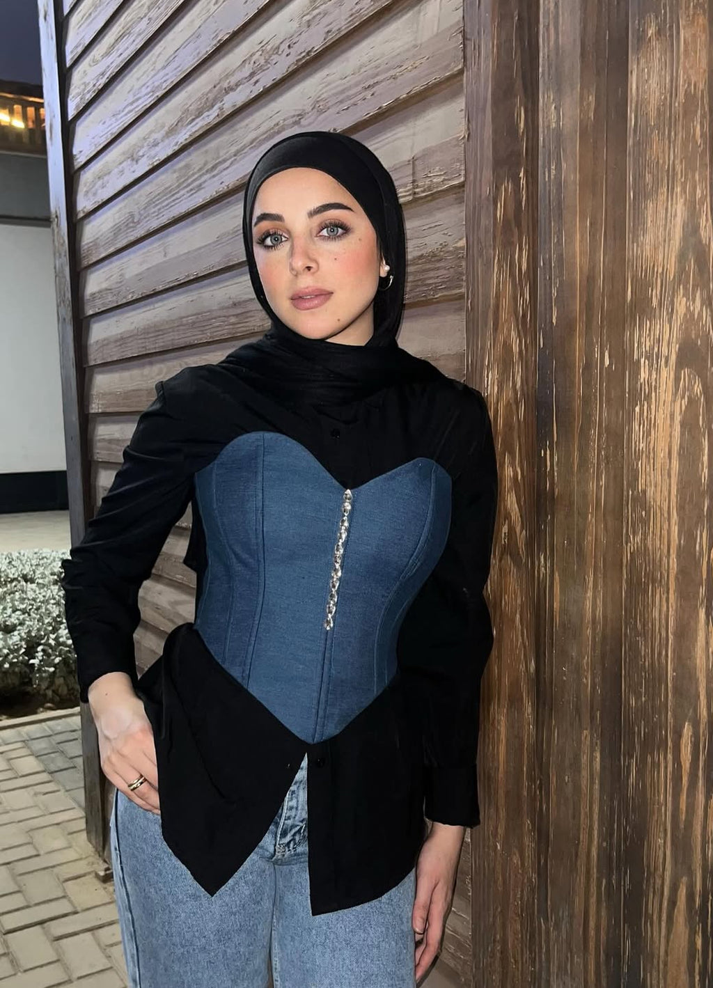 Handmade denim corsets